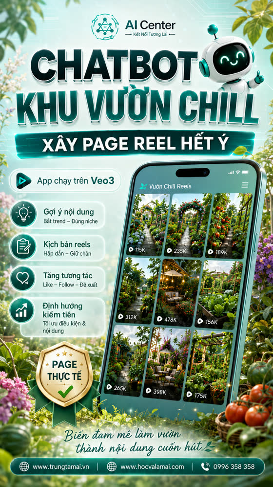 Ảnh giới thiệu Khu vườn chill xây page Reel